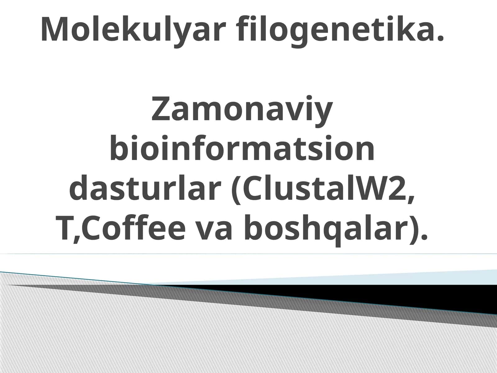 Molekulyar filogenetika 1