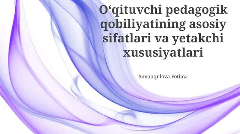 Yetakchi Pedagogik Xususiyatlar 1