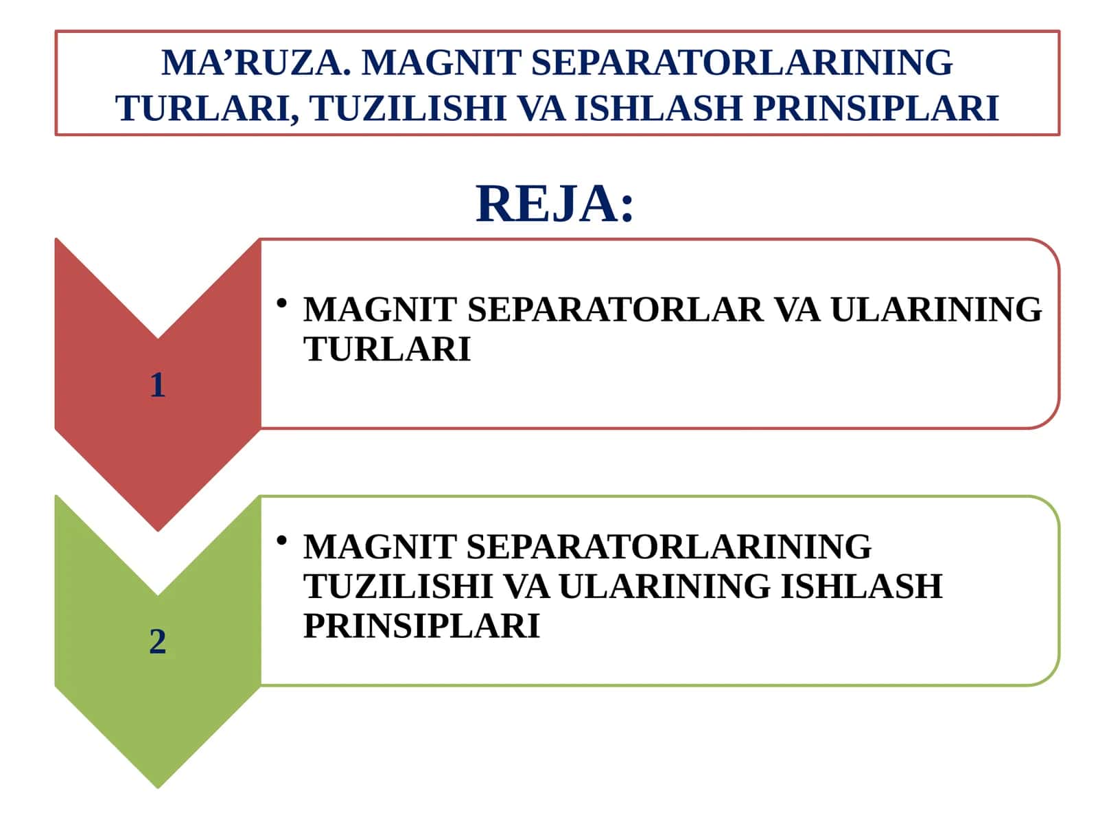 MAGNIT SEPARATORLARINING TURLARI, TUZILISHI VA ISHLASH PRINSIPLARI 1