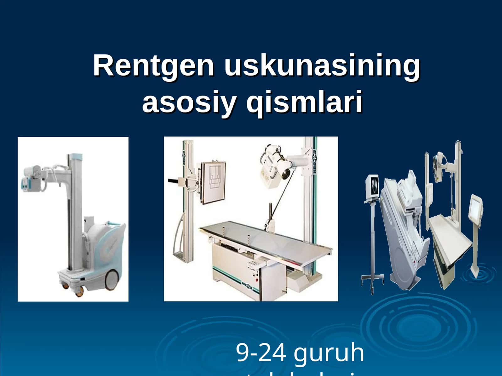 Rentgenuskunasining asosiy qismlari 1