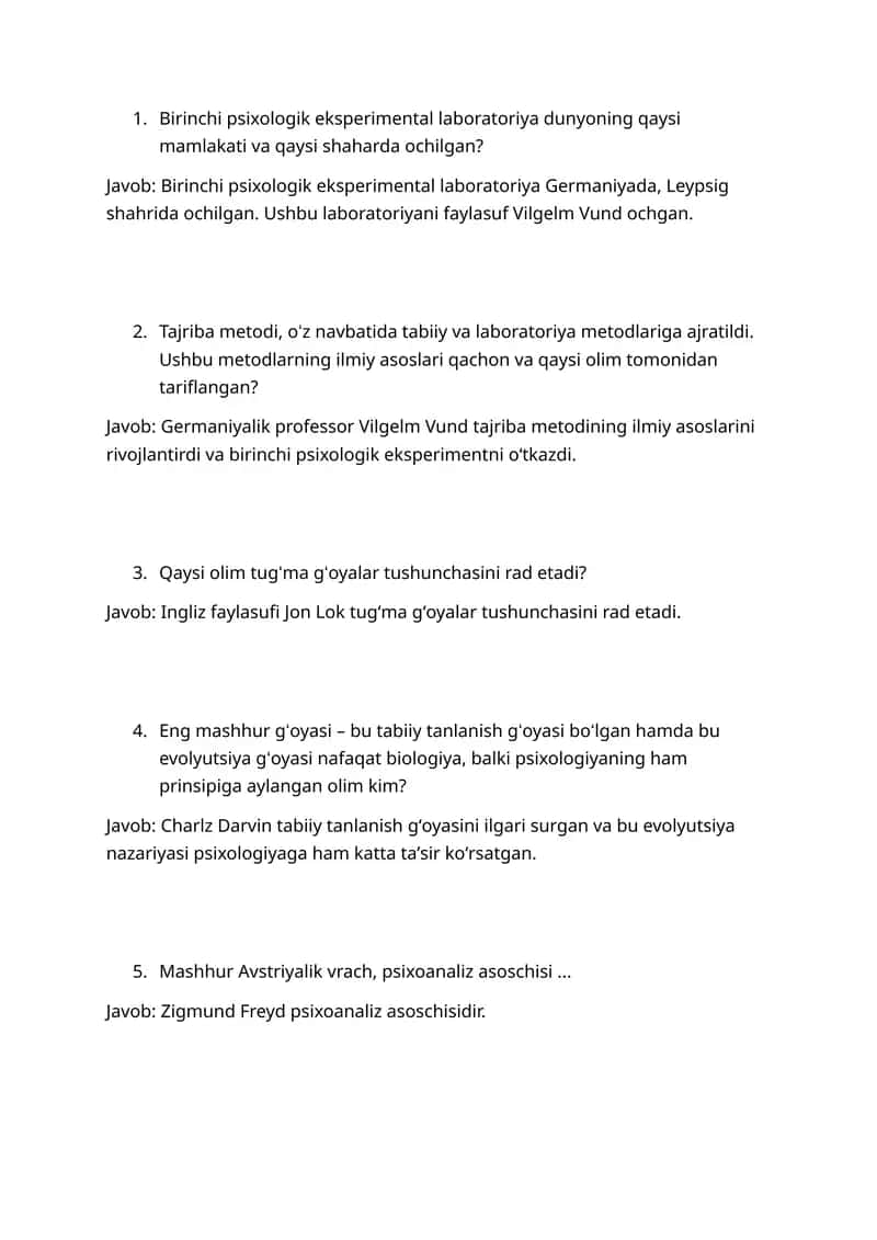 Psixologiya tarixi 1