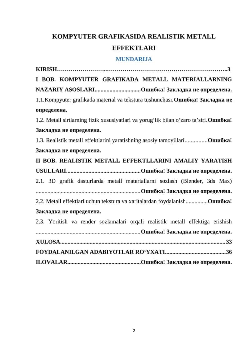 REALISTIK METALL EFFEKTLLARINI AMALIY YARATISH USULLARI 1