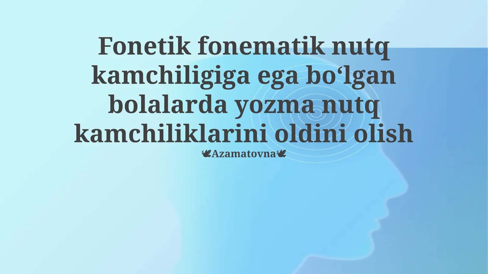 Fonemik-fonetik nutq buzilishlari 1