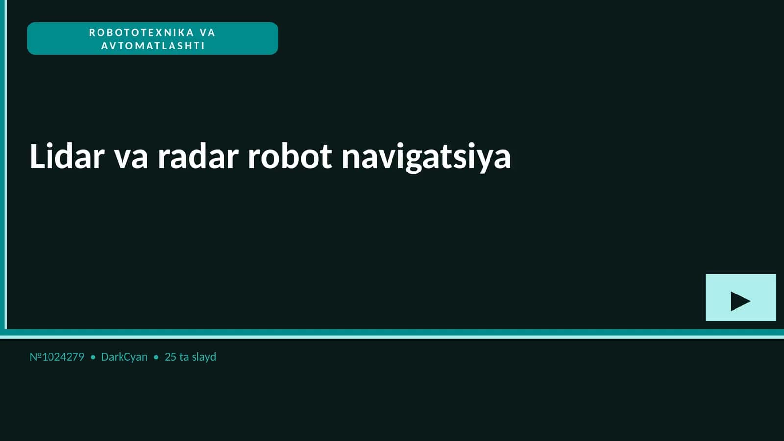 ROBOTOTEXNIKA VA AVTOMATLASHTI 1