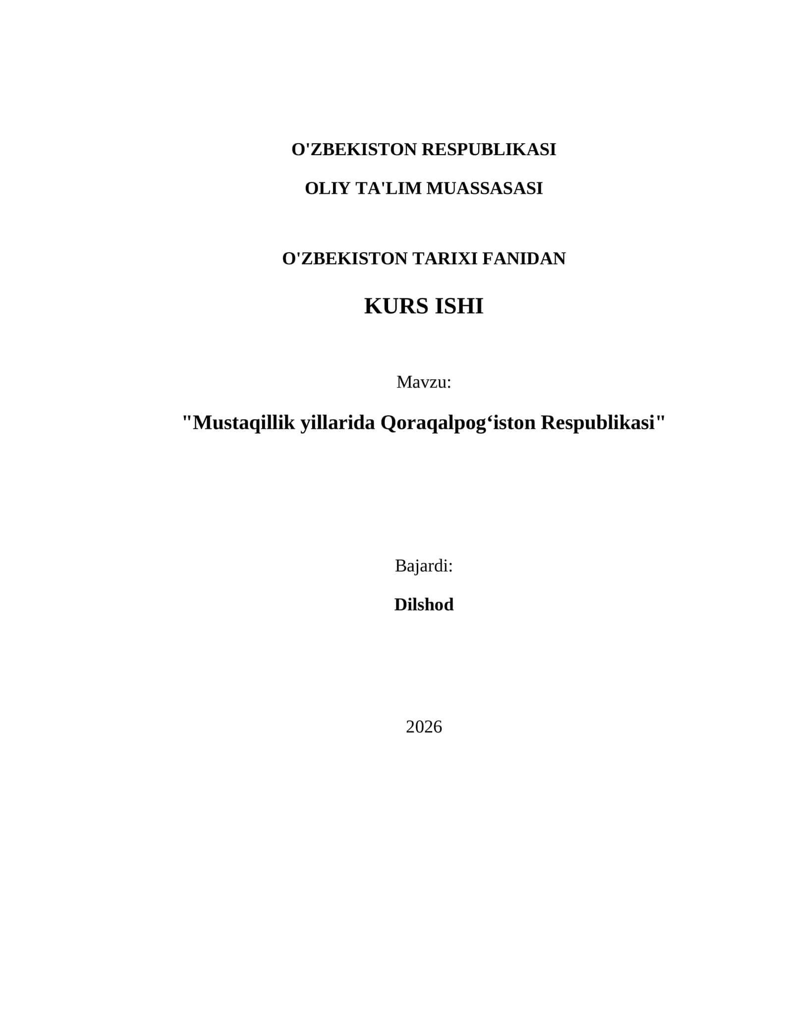 Mustaqillik yillarida Qoraqalpogʻiston Respublikasi 1