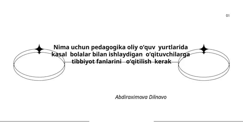 Tibbiyot fanlarini oʻqitilishi 1