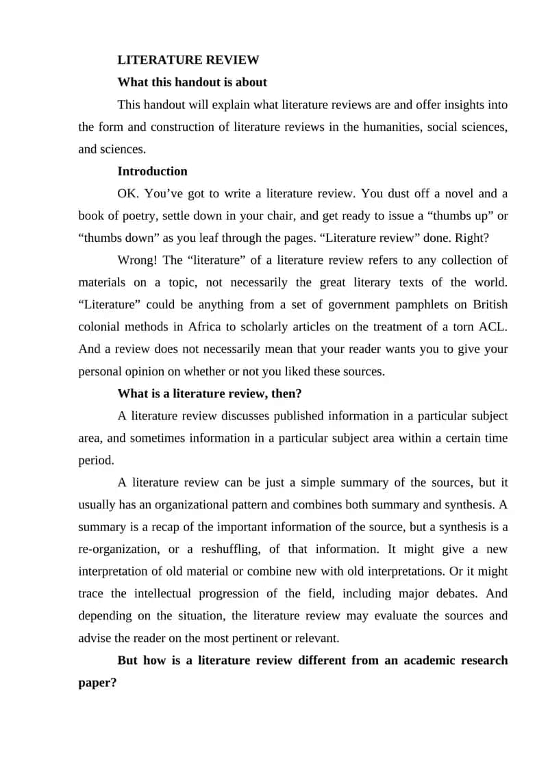 Literature Review 1