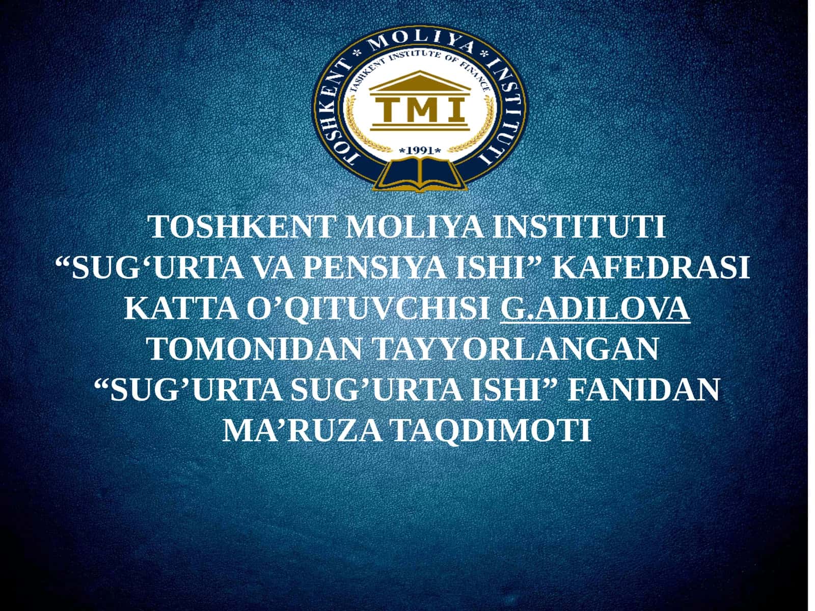 Mulkiy sug’urta 1