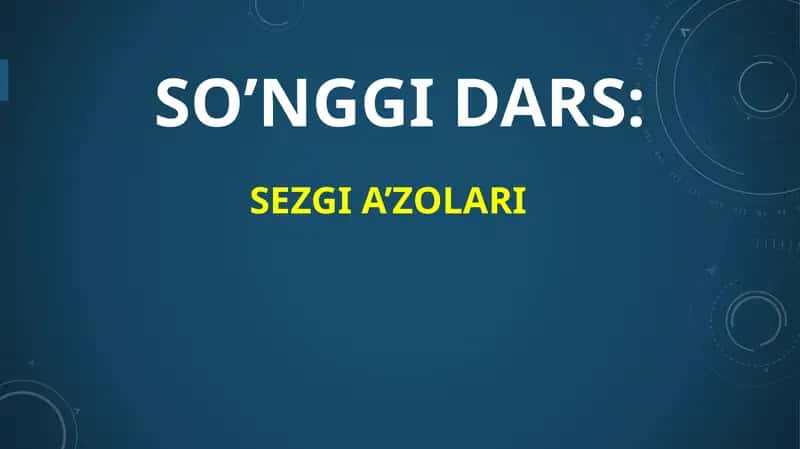sezgi aʼzolari gistologiyasi 1