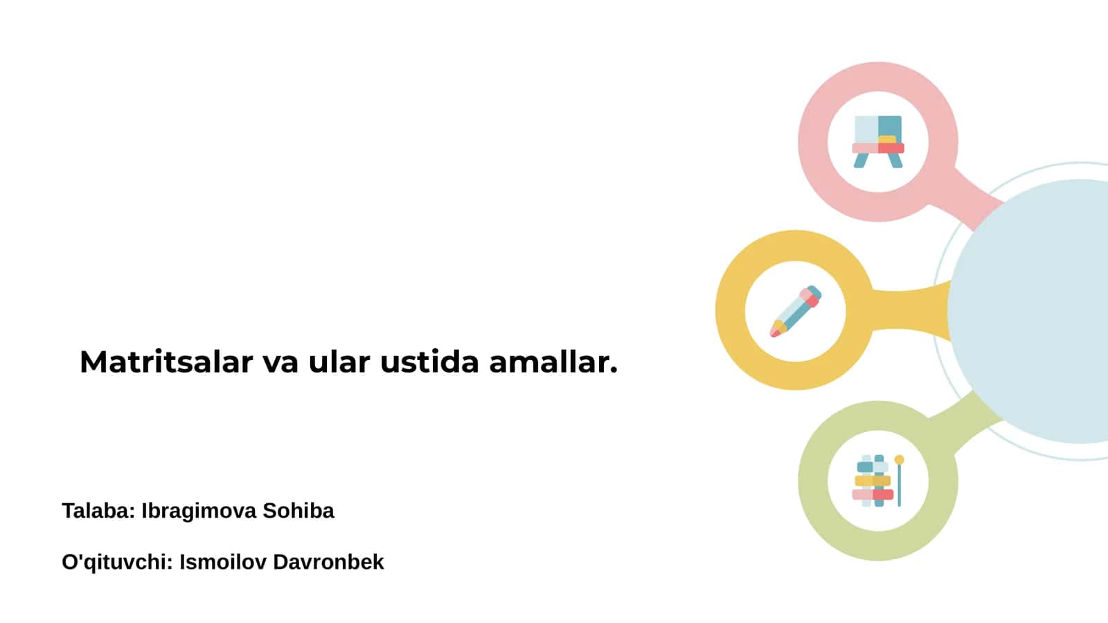 Matritsalar va ular ustida amallar 1