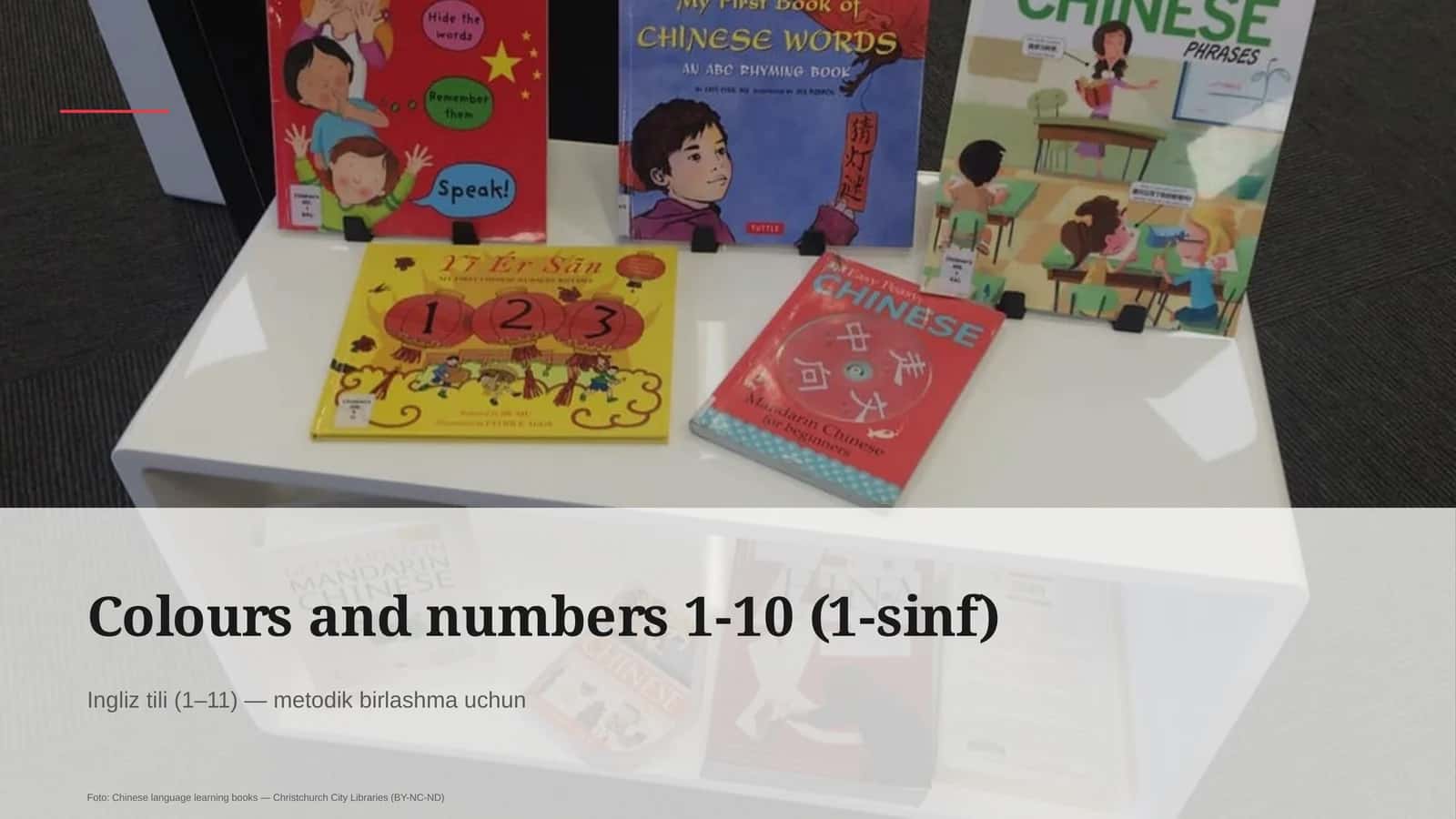 Colours and numbers 1-10 (1-sinf) 1