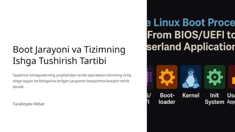 Boot Jarayoni va Tizimning Ishga Tushirish Tartibi 1