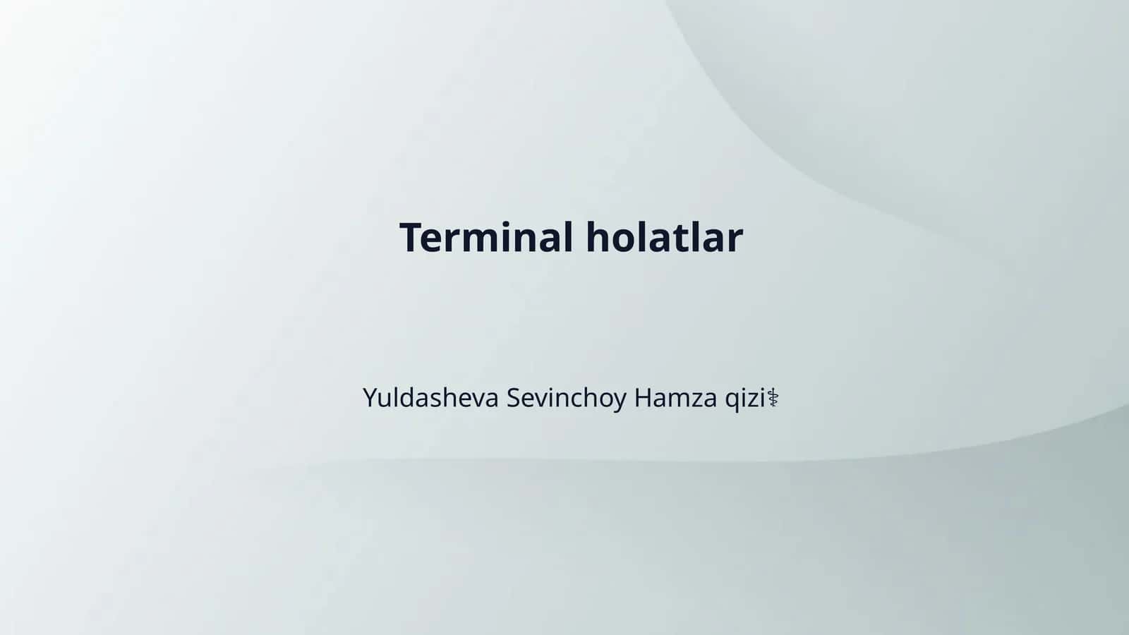 Terminal holatlar 1