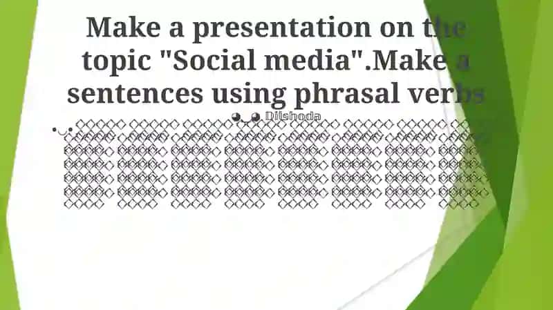 Presentation on "Social media"