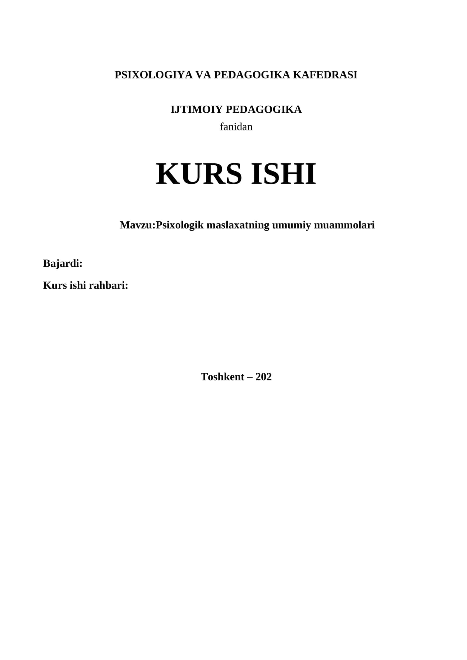 Psixologik maslahatning umumiy muammolari 1