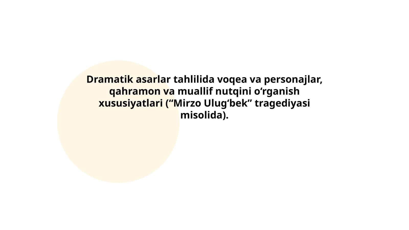 "Mirzo Ulug‘bek" tragediyasi tahlili 1