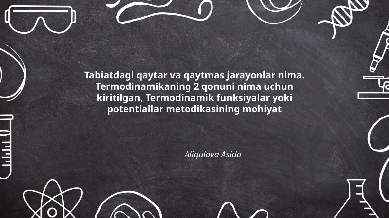 Termodinamika asoslari 1
