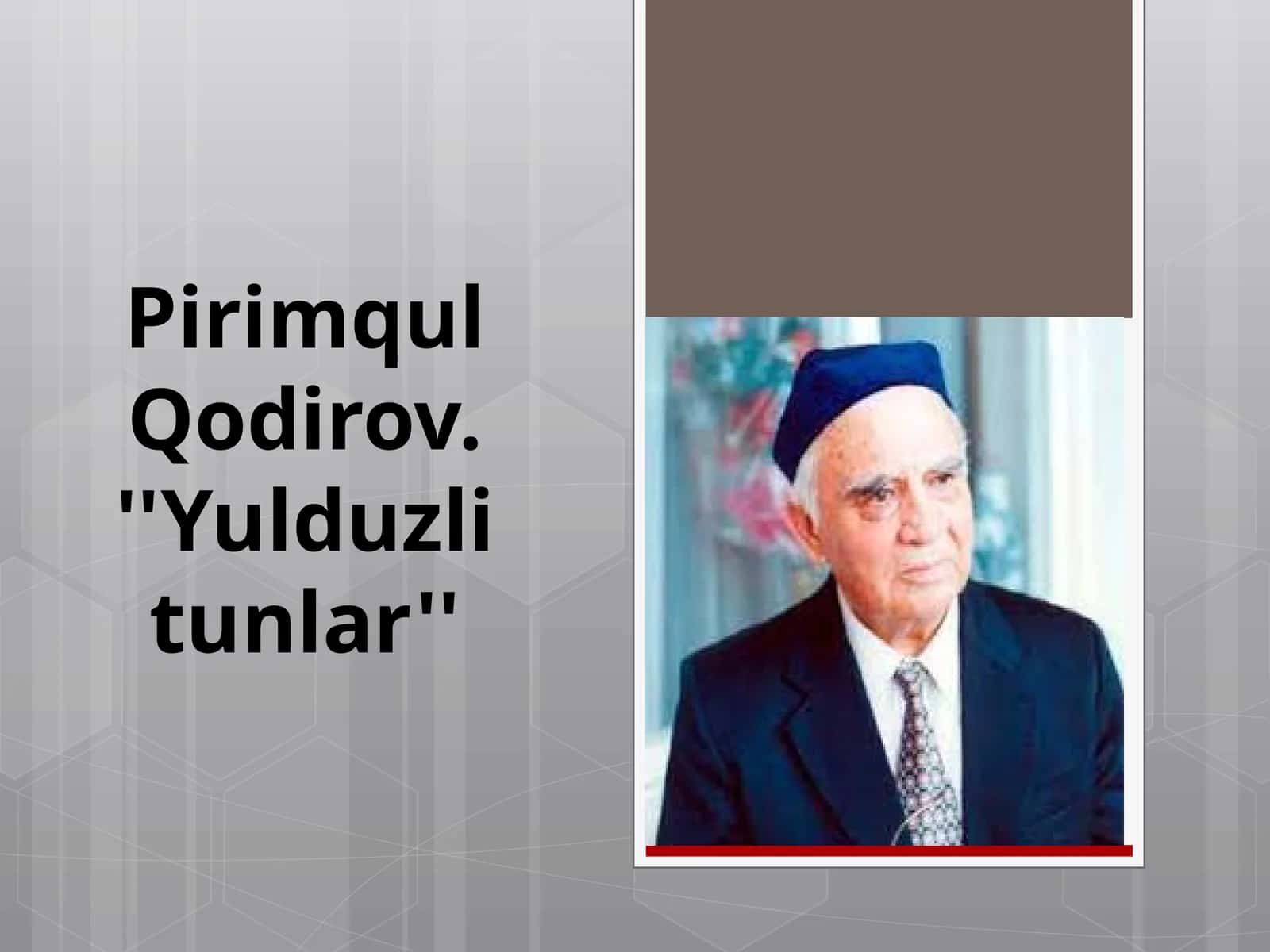 PirimqulQodirov. ''Yulduzlitunlar'' 1