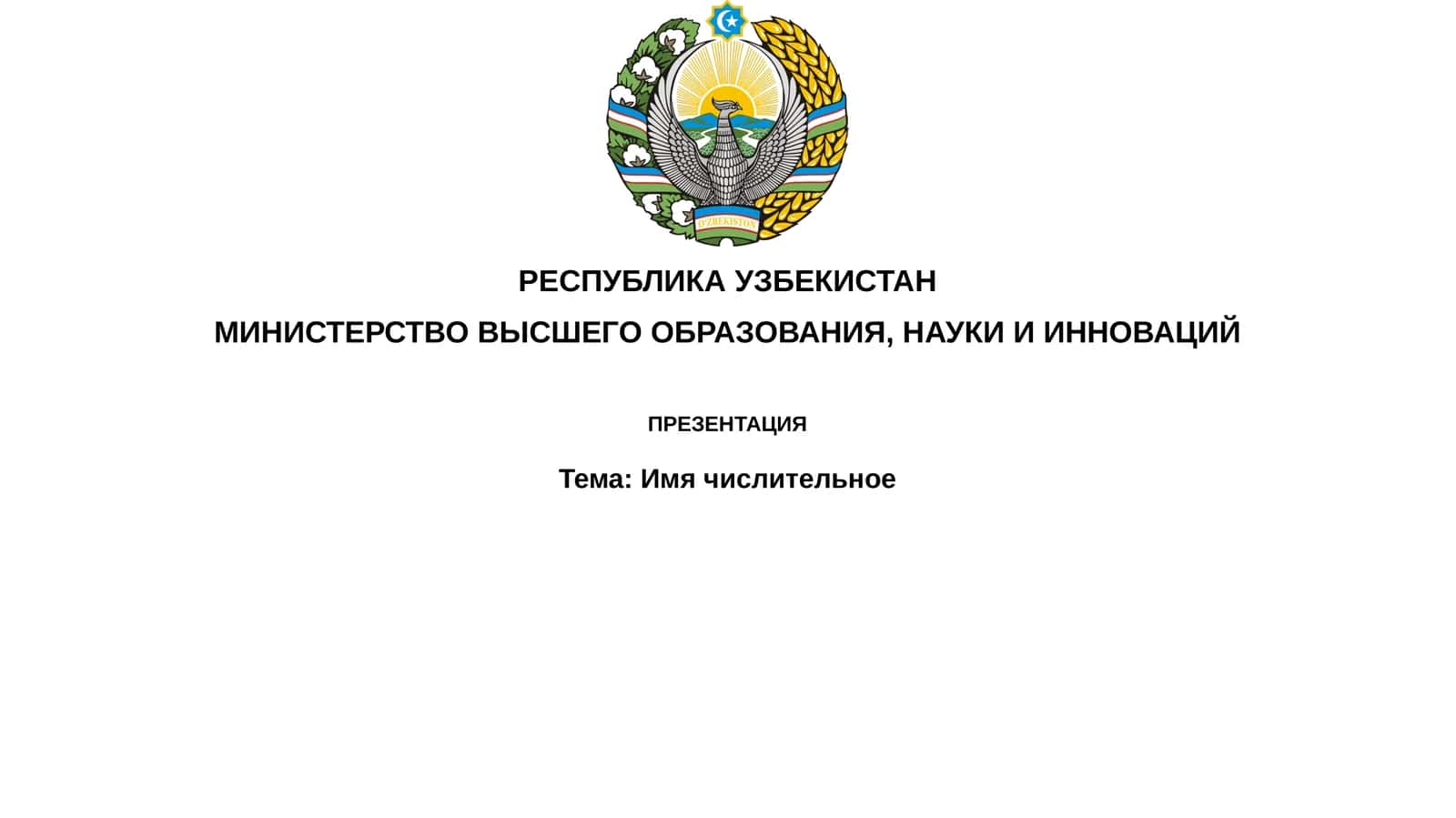 Презентация "Тема:Имячислительное" 1