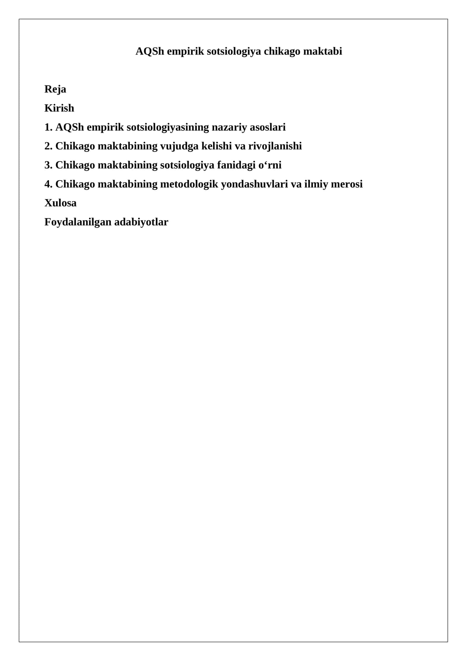 Chikago sotsiologik maktabi 1