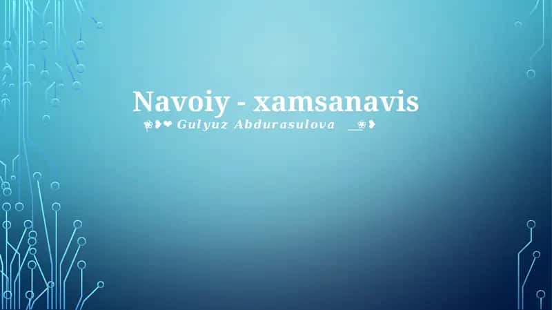 Navoiy hayot va xattotlik ta'siri 1
