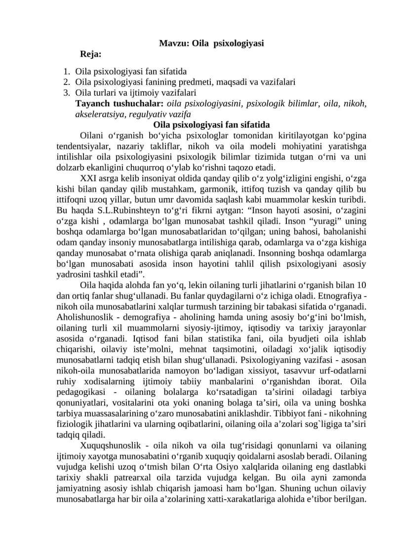 Oila psixologiyasi 1