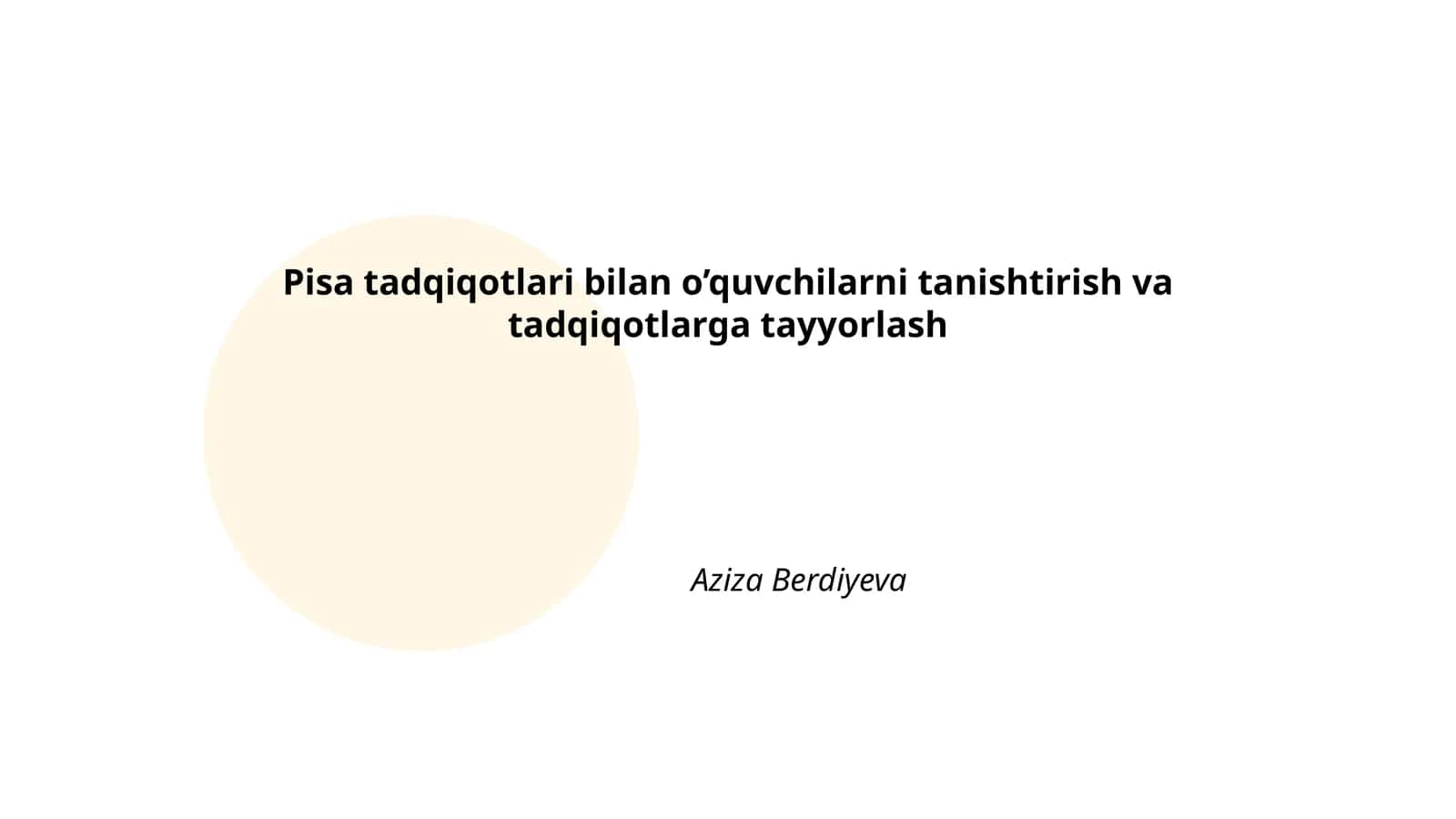 PISA tadqiqotlari 1
