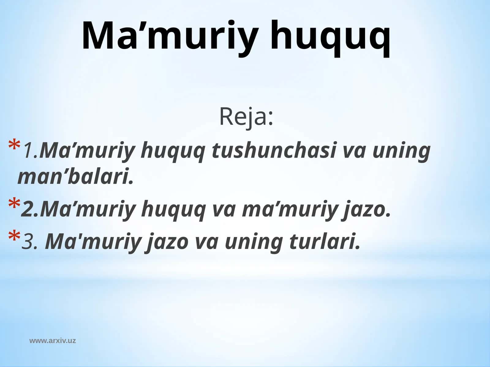 Ma’muriy huquq 1