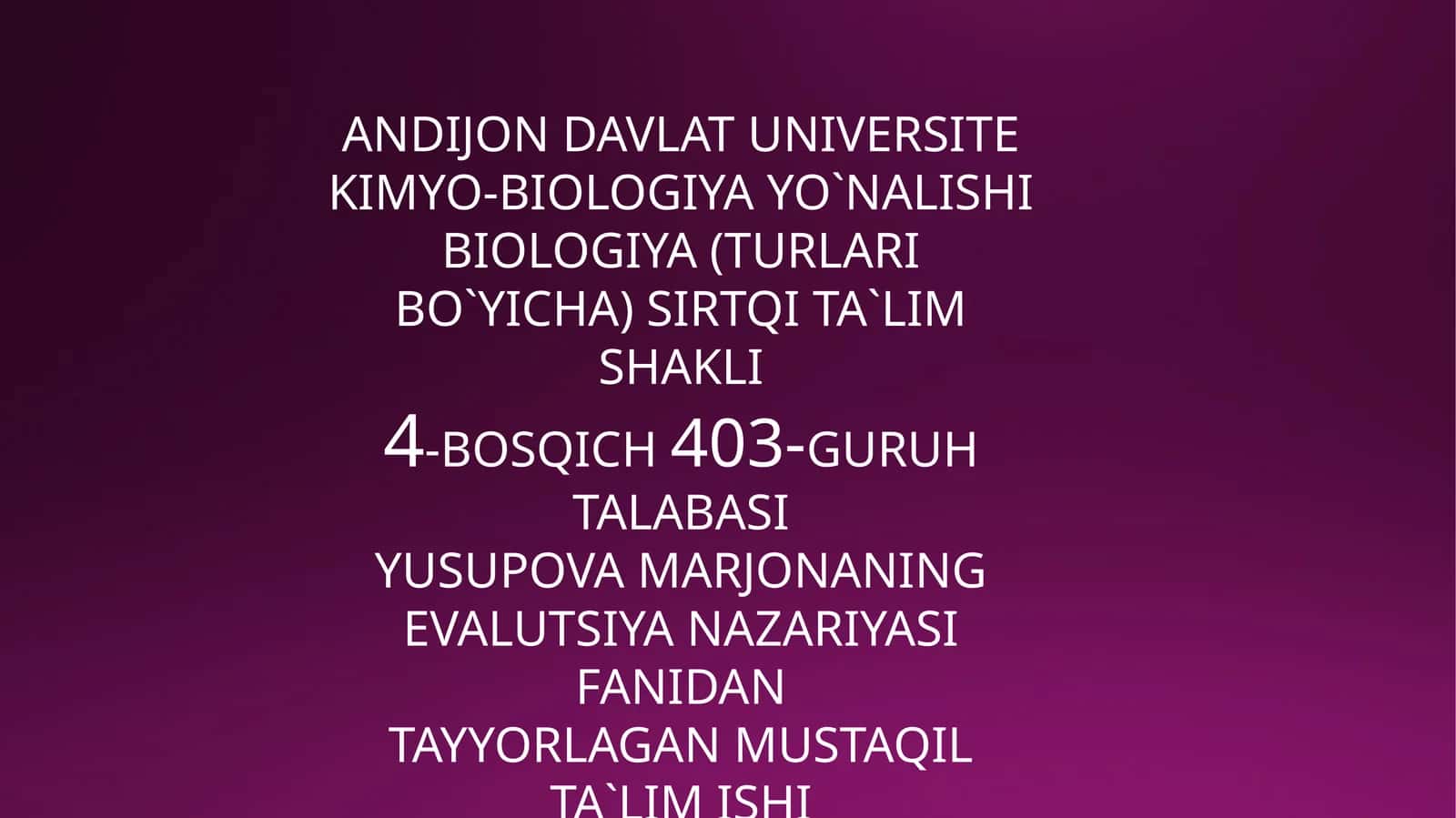 Mezozoy va qanyazoy eralaridagi xayot 1
