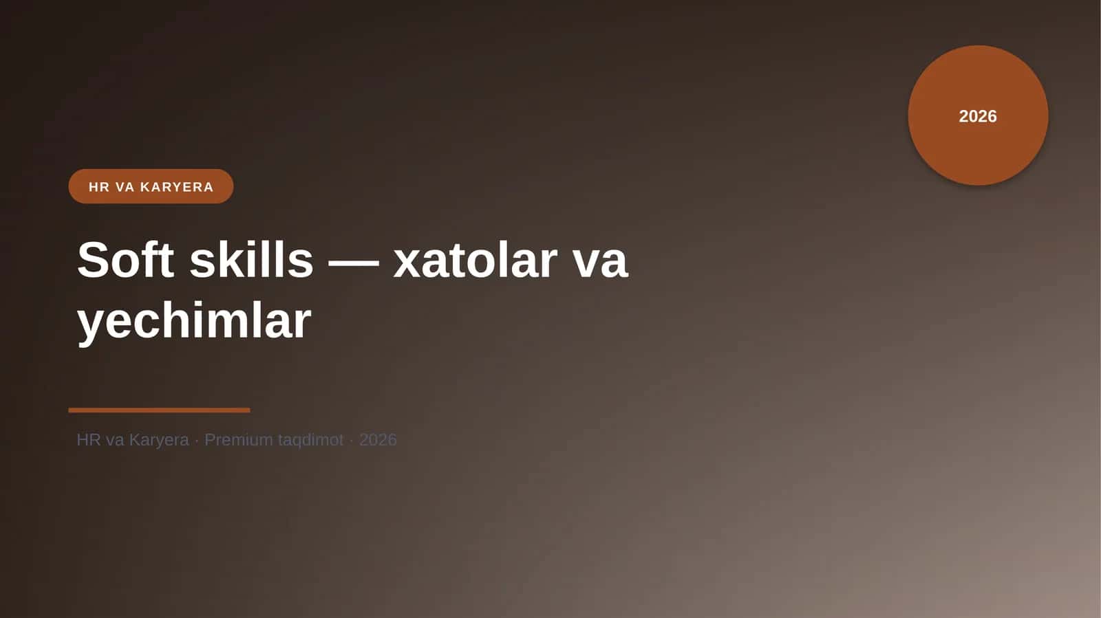 Soft skills - xatolar va yechimlar 1