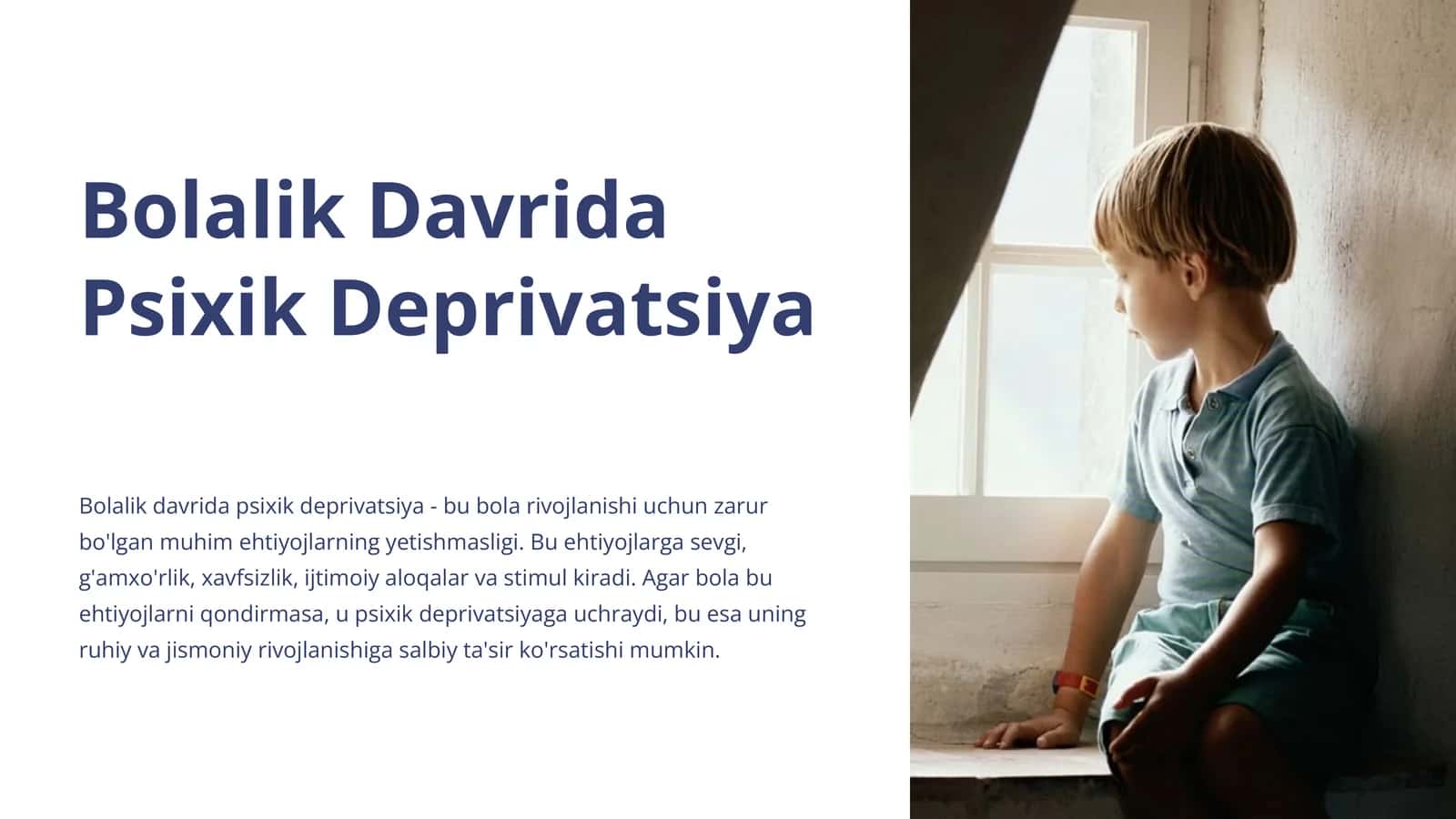 Bolalik Davrida Psixik Deprivatsiya 1