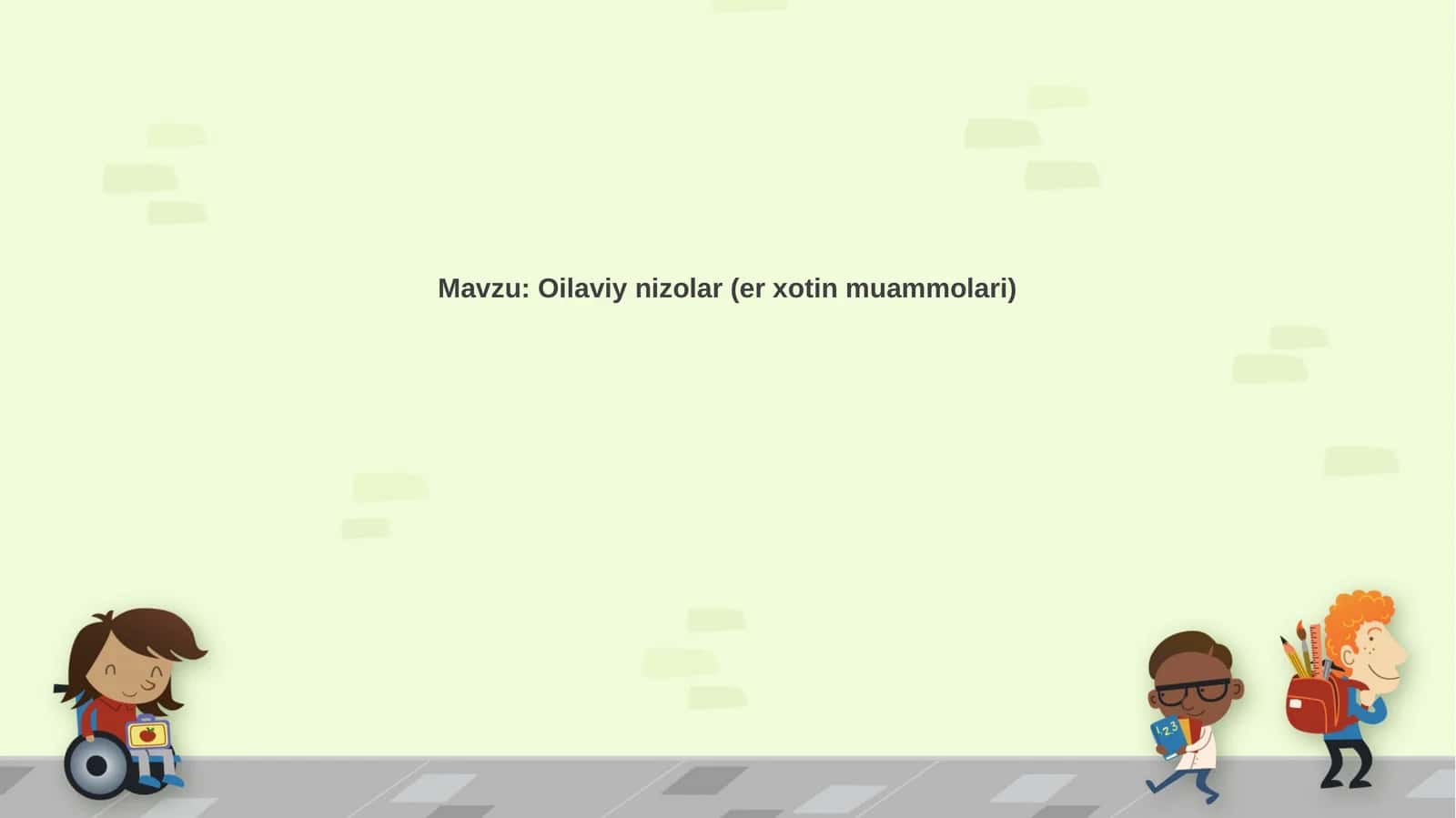 Oilaviynizolar(erxotinmuammolari) 1