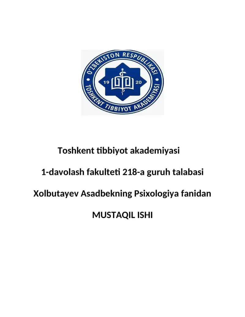 Sharq Mutafakkirlarining Psixologik Qarashlari 1