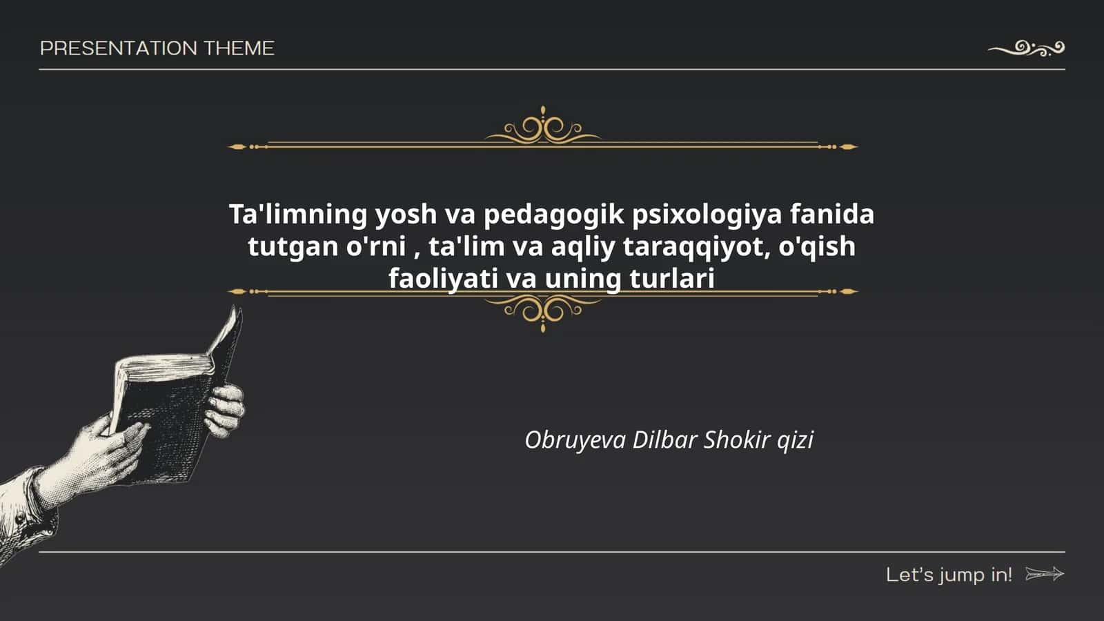 Ta'limning yosh psixologiyasi 1