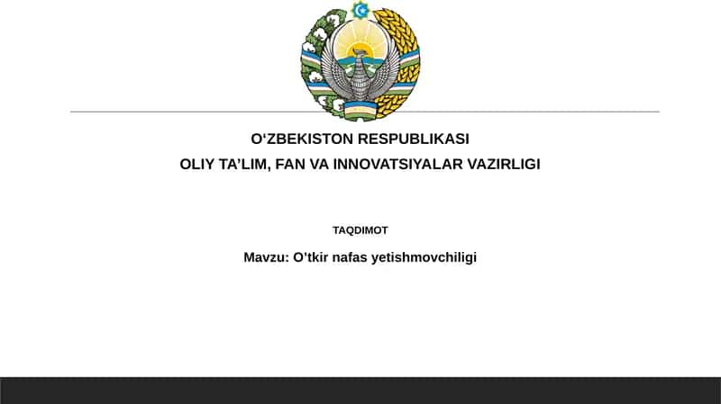 O'tkir nafas yetishmovchiligi 1