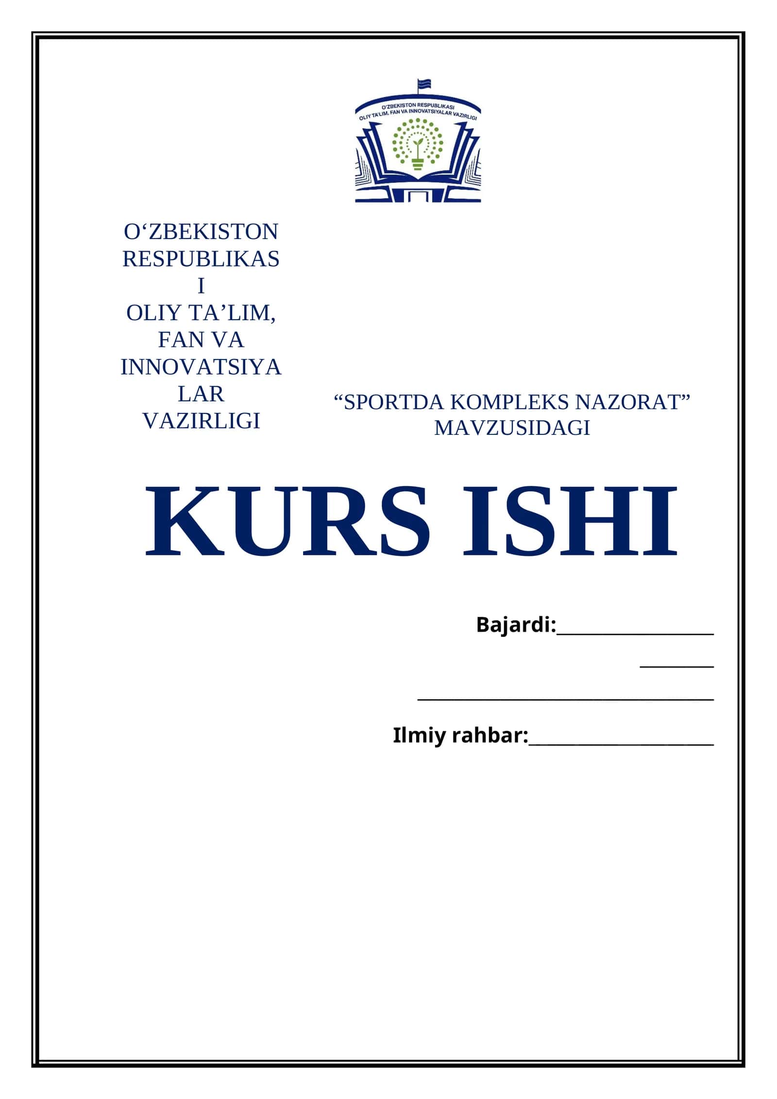 SPORTDA KOMPLEKS NAZORAT 1