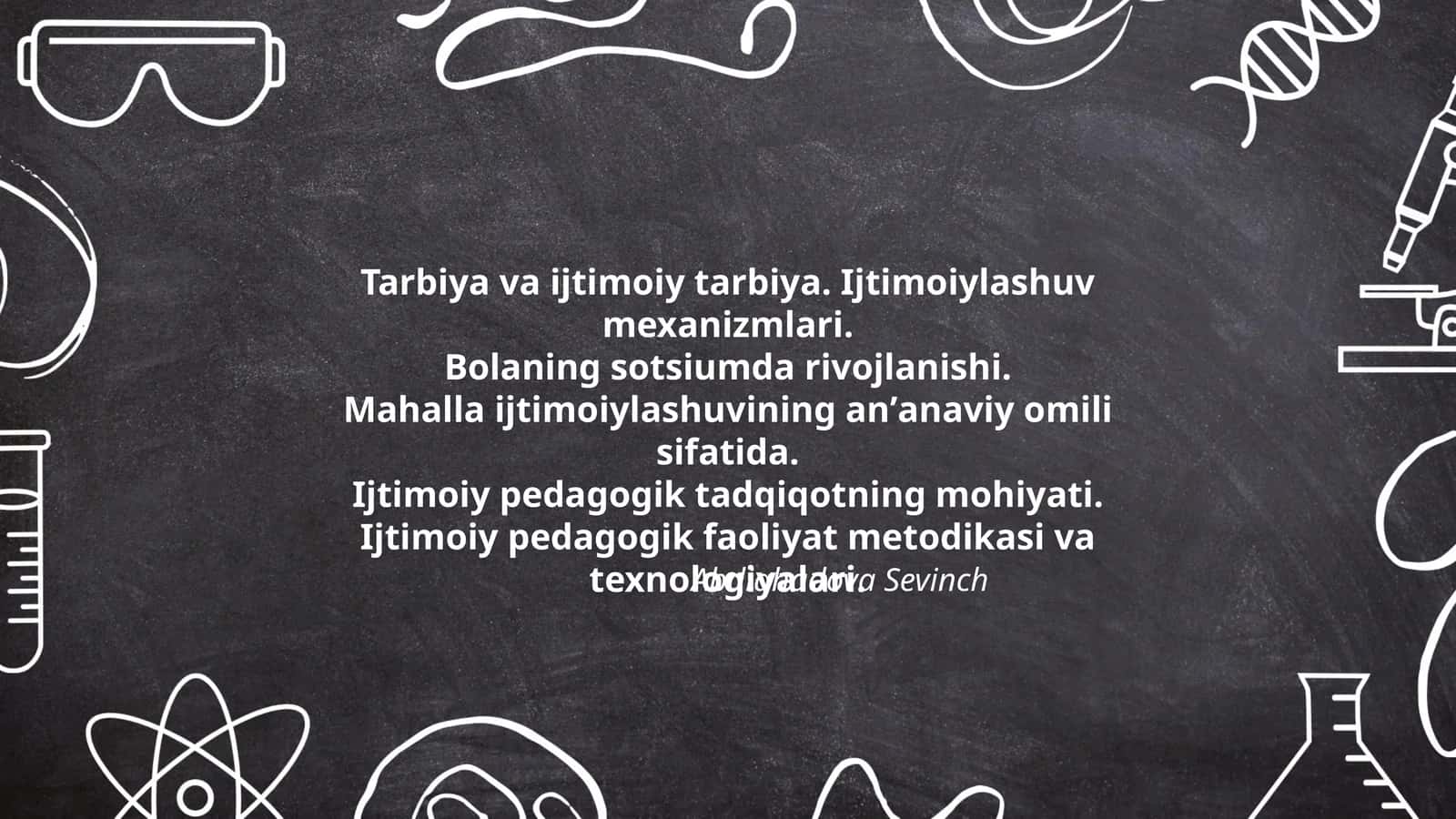 Tarbiya va ijtimoiy tarbiya. Ijtimoiylashuv mexanizmlari 1