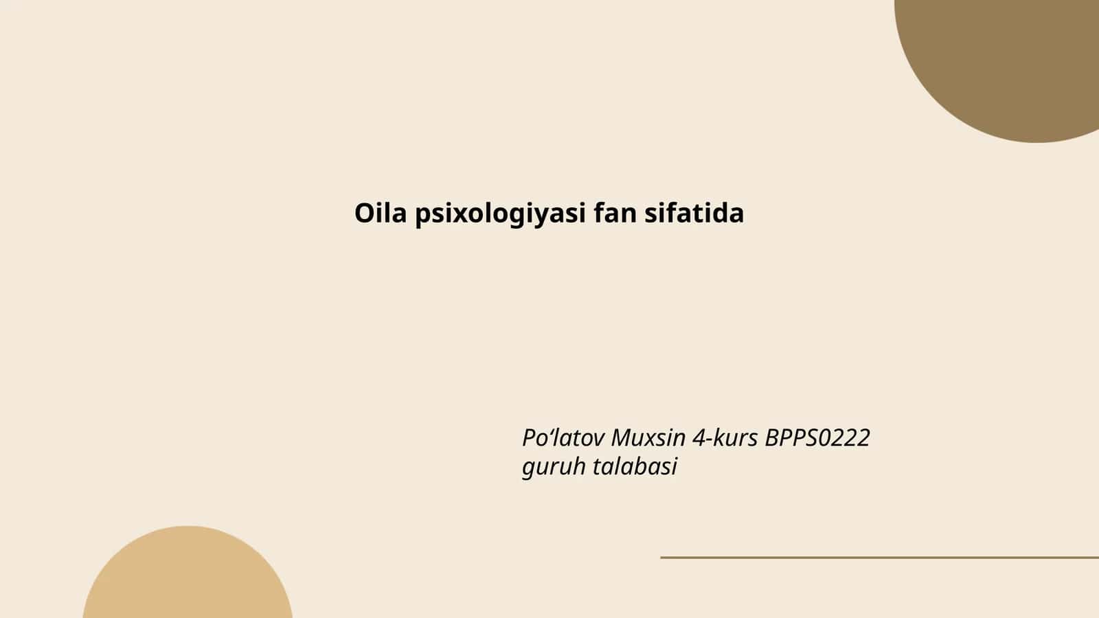 Oila psixologiyasi 1
