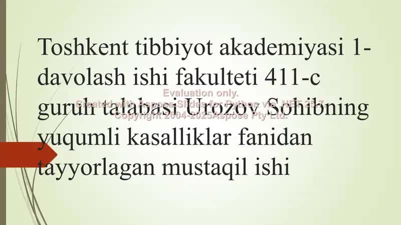 Visseral leyshmanioz 1