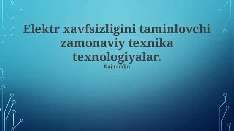 Yer Oqimining Nosahiflik To'xtatuvchilari (YONT) 1