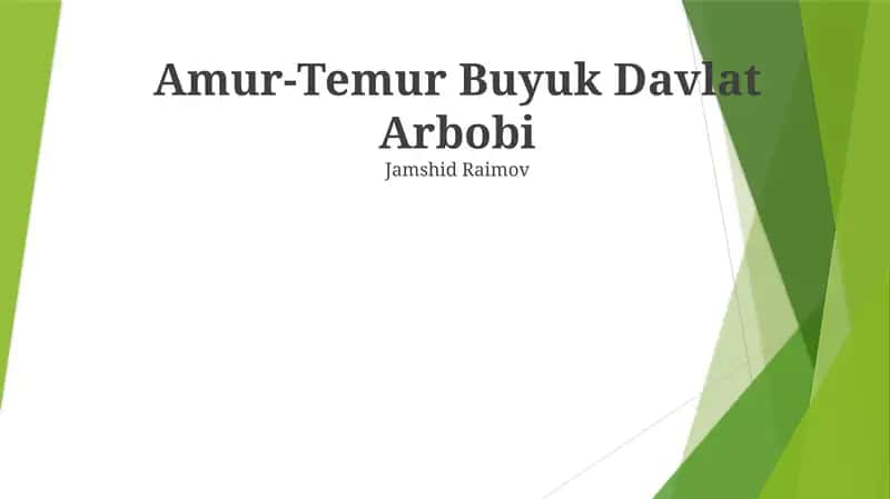 Amur-Temur Buyuk Davlat Arbobi 1