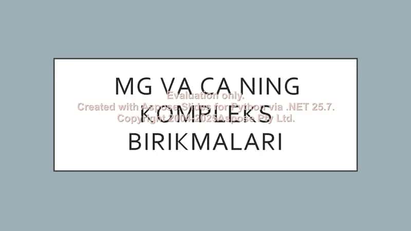 Mg va Ca ning kompleks birikmalari 1