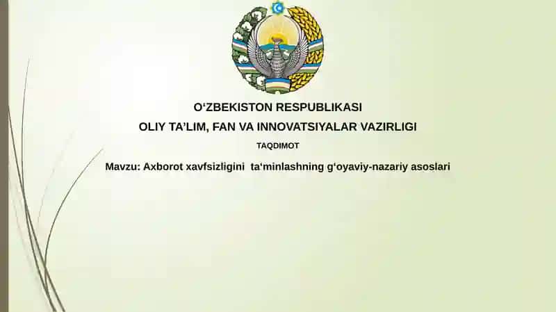Axborot xavfsizligi