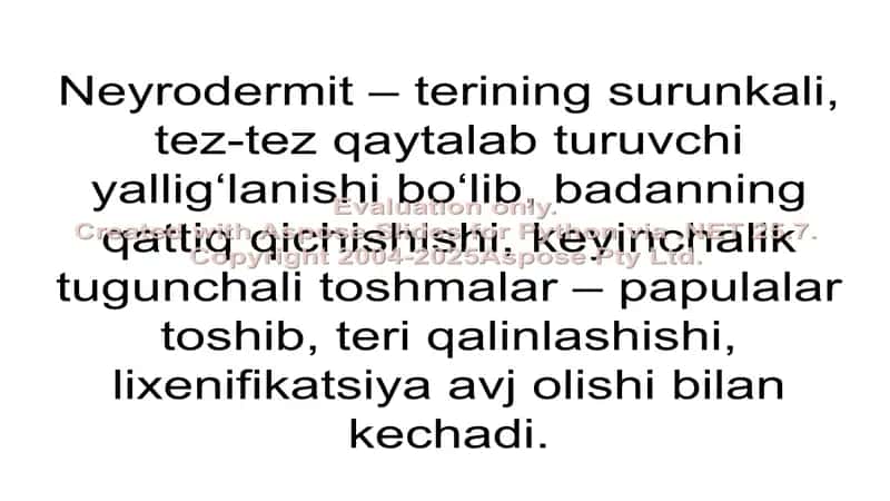 Neyrodermit haqida ma'lumotlar 1