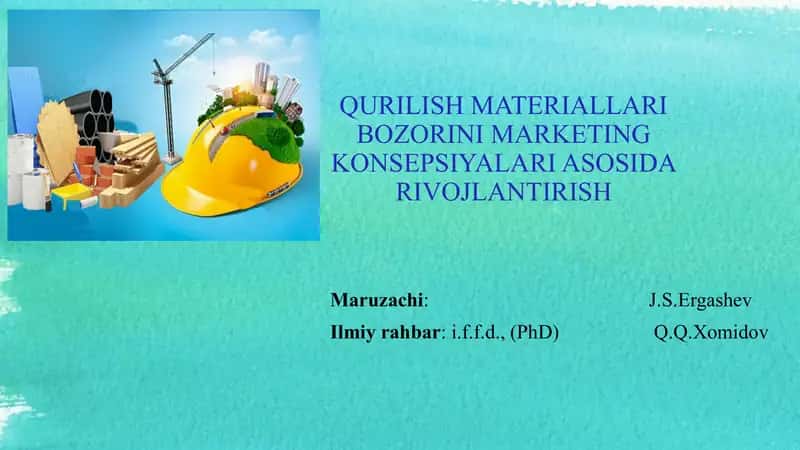 qurilish materiallari bozorini rivojlantirish 1