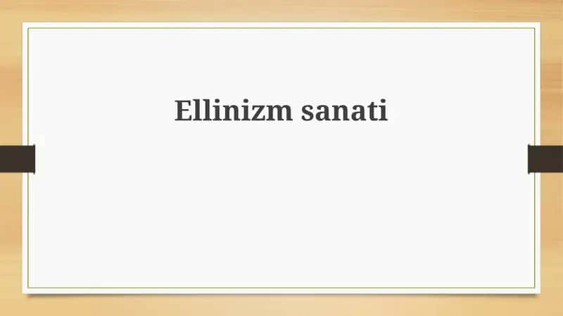 Ellinistik san'at 1