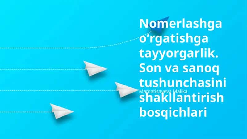 Nomerlashga oʻrgatishga tayyorgarlik 1