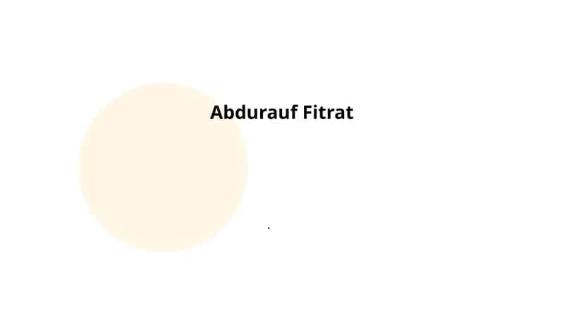 Abdurauf Fitratning hayoti 1