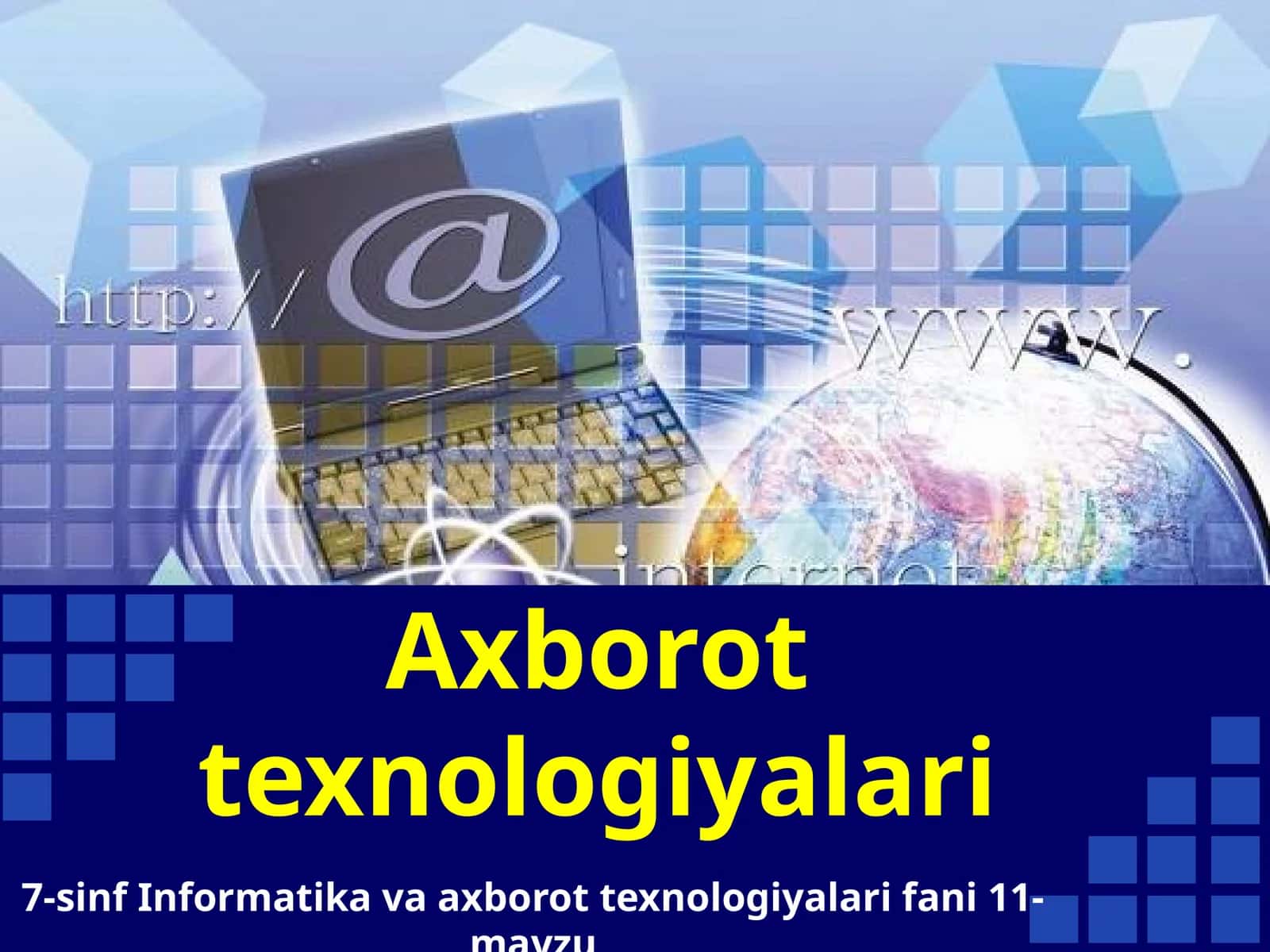 7-sinf Informatika Axborot texnologiyalari 1