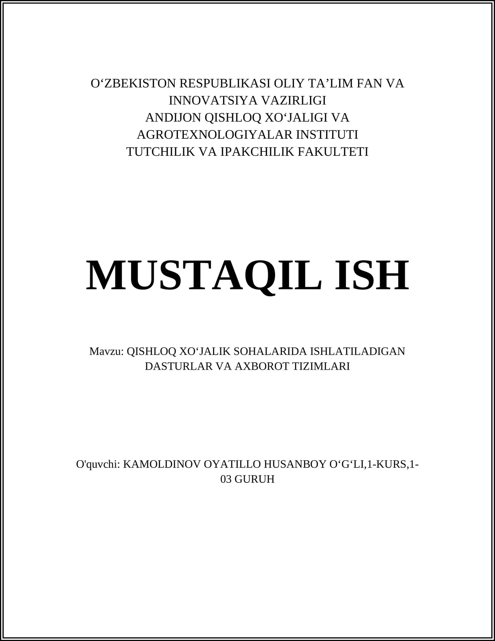 Agrokimyo dasturlari 1